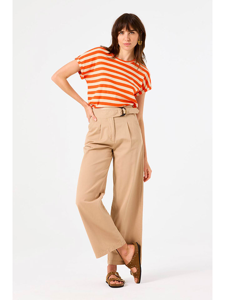 Garcia Koszulka w kolorze kremowo-pomarańczowym rozmiar: S