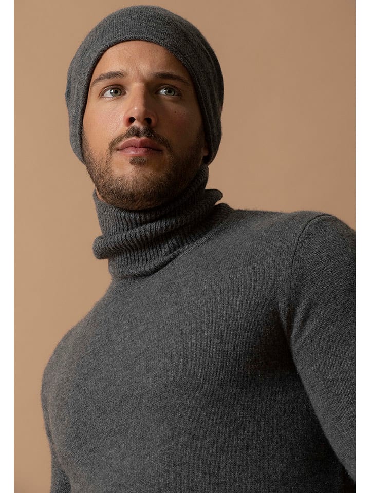 Perfect Cashmere Kaszmirowa czapka "June" w kolorze szarym rozmiar: onesize