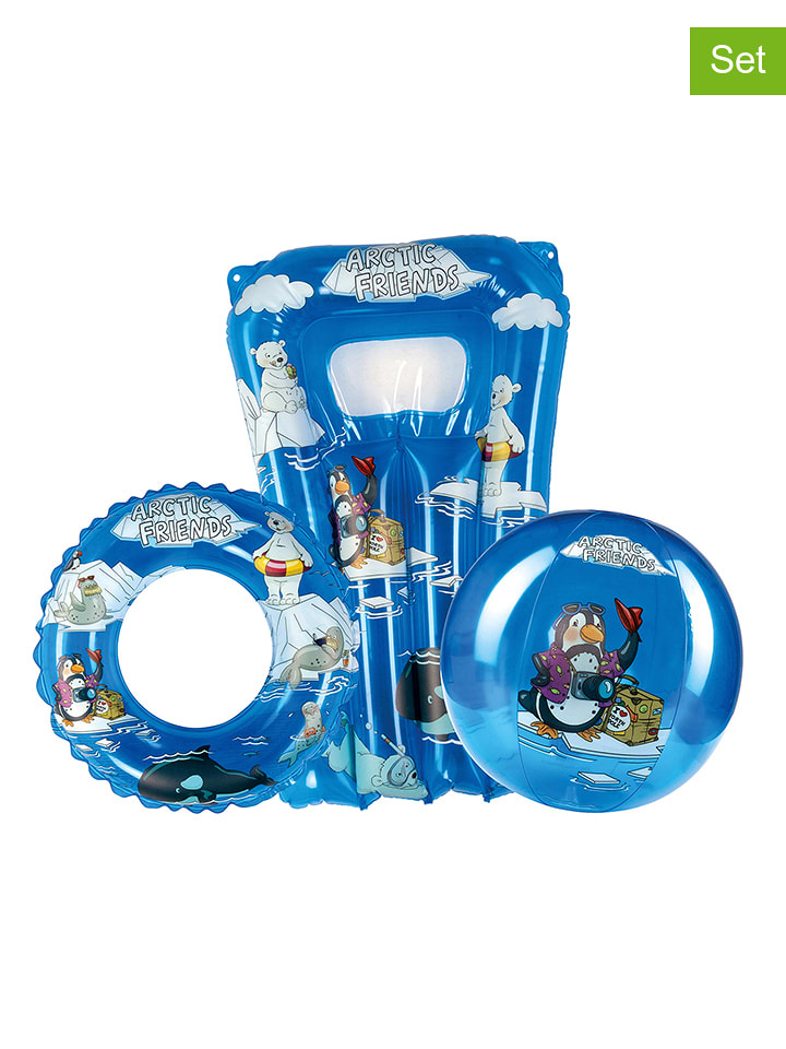 Happy People 3-częściowy zestaw plażowy w kolorze granatowym - 3+ rozmiar: onesize