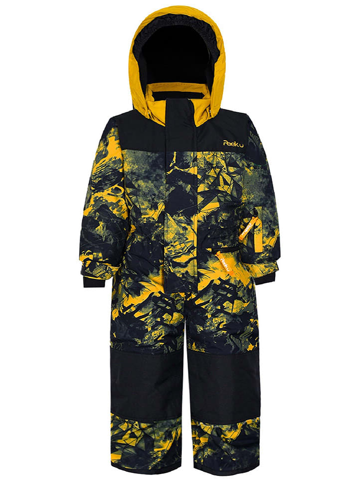 Peek U Kombinezon zimowy "Nova" w kolorze żółto-zielono-czarnym rozmiar: 122