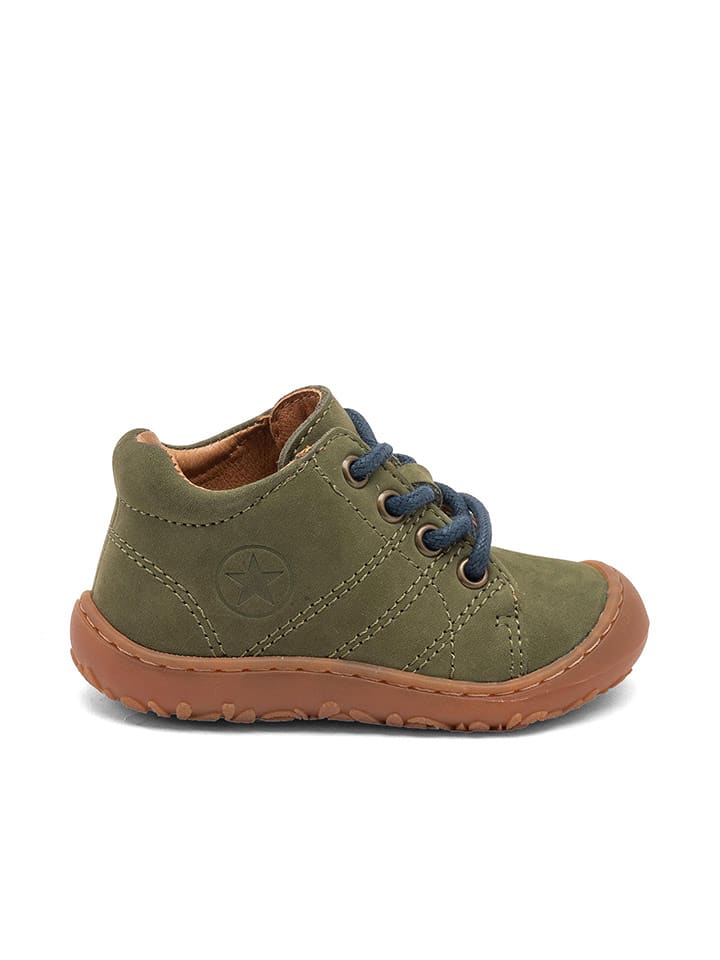 bisgaard Skórzane buty "Hale" w kolorze khaki do chodzenia na boso rozmiar: 20