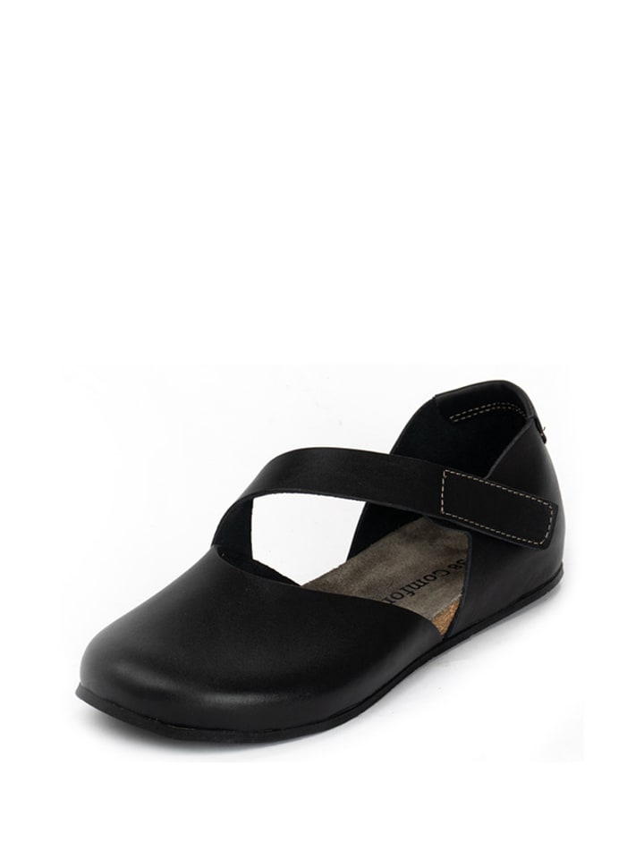 Comfortfusse Skórzane baleriny w kolorze czarnym rozmiar: 42