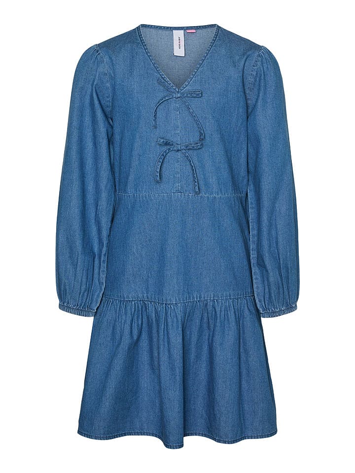 Vero Moda Girl Sukienka dżinsowa "Demi" w kolorze niebieskim rozmiar: 140