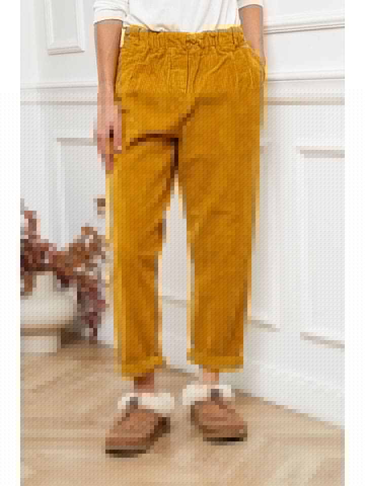 Joséfine Spodnie "Altazar" w kolorze musztardowym rozmiar: S