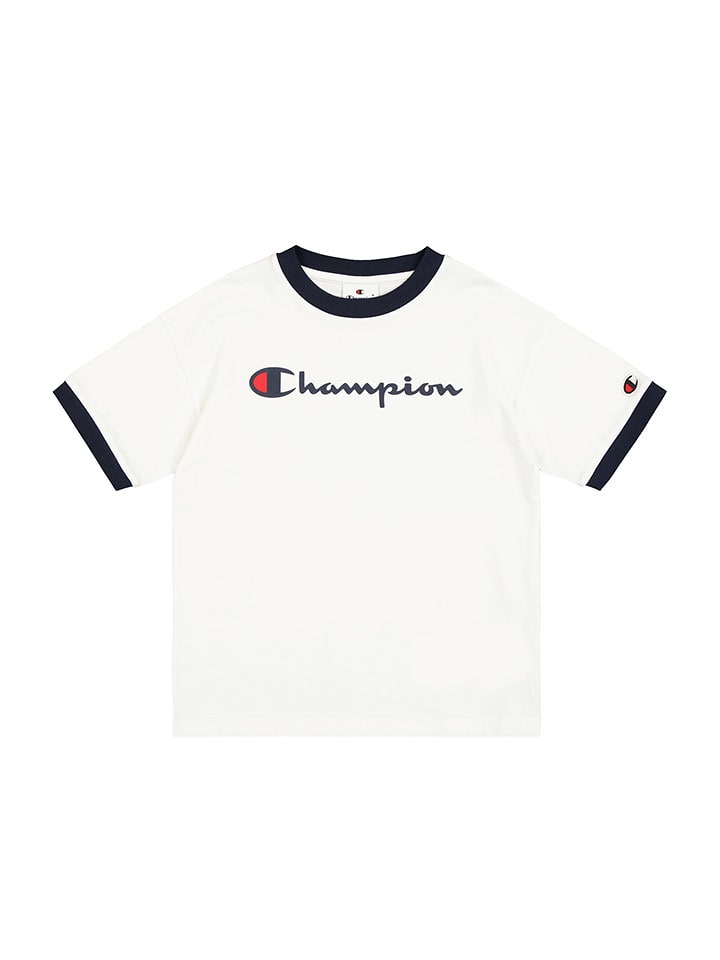 Champion Koszulka w kolorze kremowo-granatowym rozmiar: 158/164