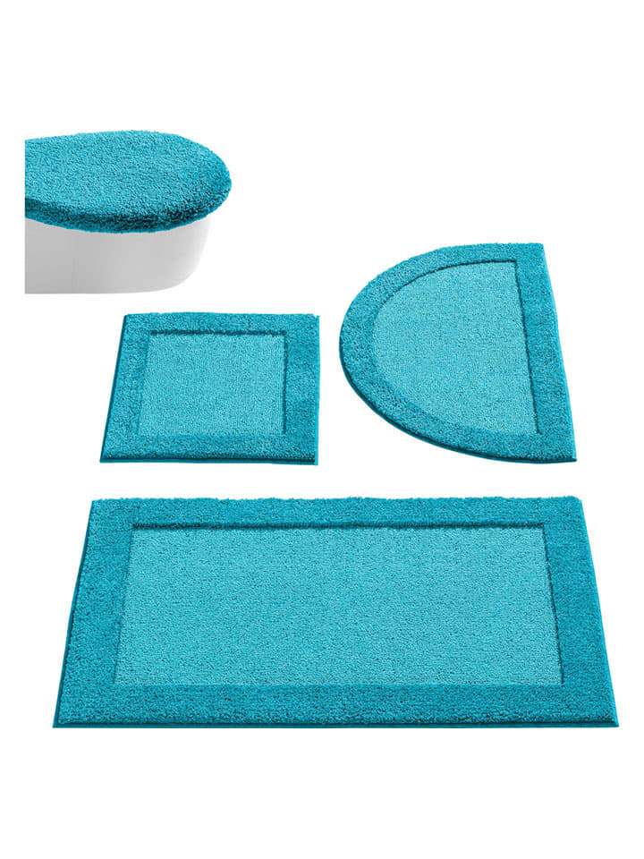 heine home Dywanik łazienkowy w kolorze turkusowym rozmiar: 60x100 cm