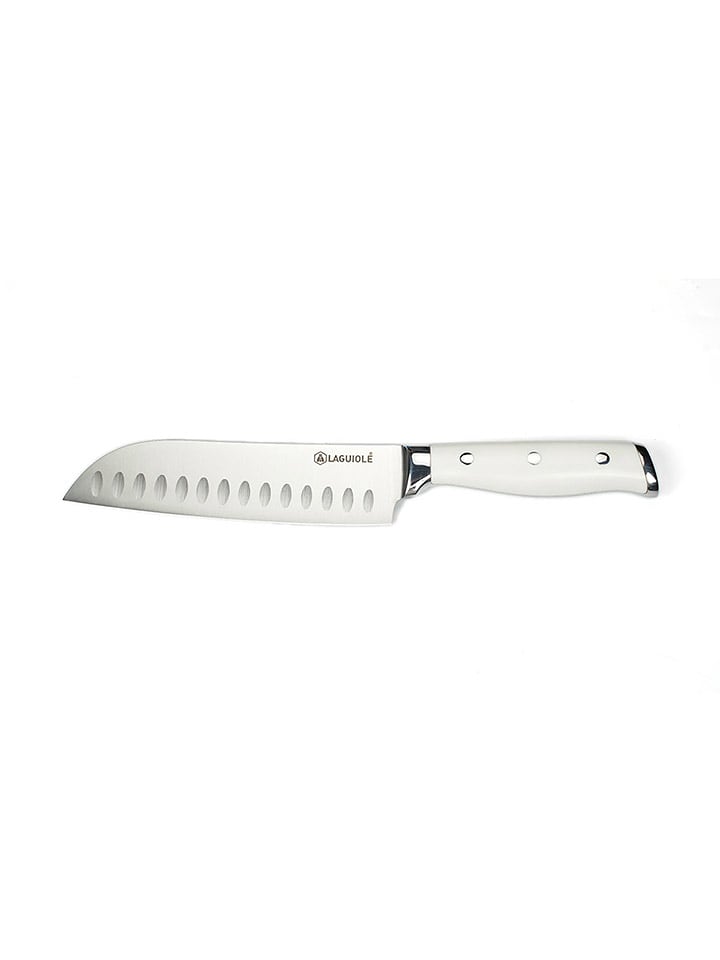 Laguiole Nóż santoku "Élégance" w kolorze białym - wys. 29 cm rozmiar: onesize