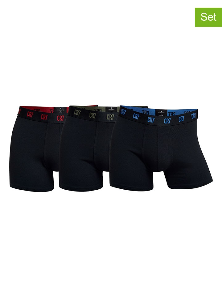 CR7 Bokserki (3 pary) w kolorze czarnym rozmiar: L