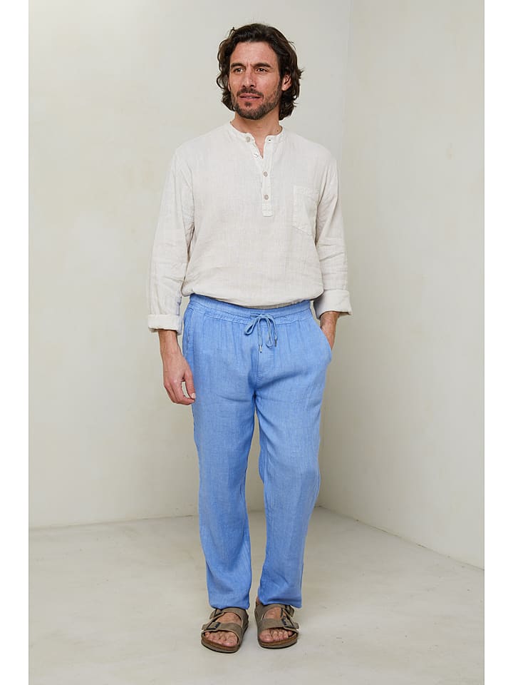 Lin Passion Spodnie w kolorze błękitnym rozmiar: S/M