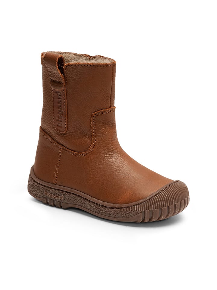 bisgaard Skórzane botki zimowe w kolorze jasnobrązowym rozmiar: 33
