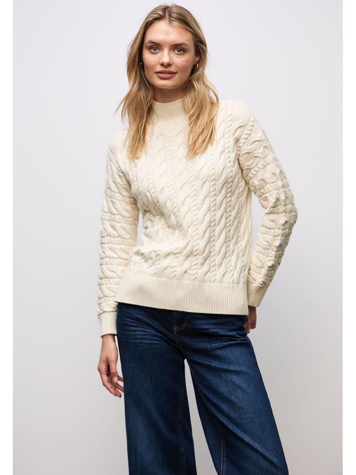 Street One Sweter w kolorze kremowym rozmiar: 40