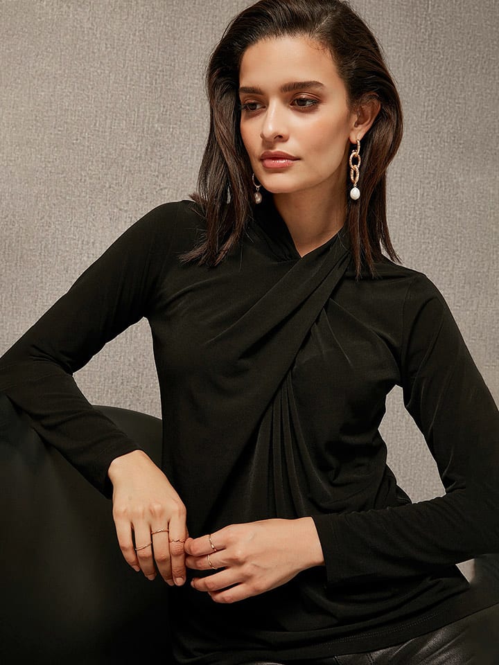 Milan Kiss Bluzka w kolorze czarnym rozmiar: L