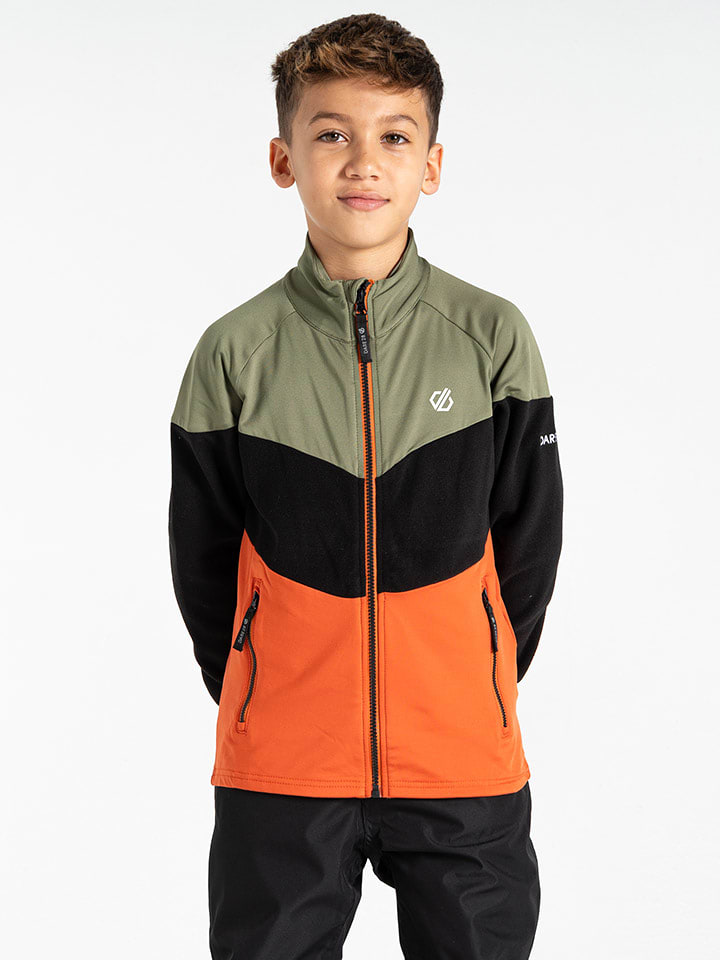 Dare 2b Kurtka polarowa "Emergent III" w kolorze oliwkowo-czarno-czerwonym rozmiar: 158