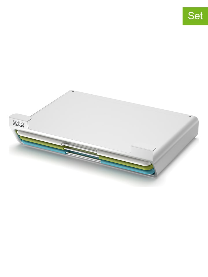 JosephJoseph 4-częściowy zestaw "Folio Slim" w kolorze niebiesko-zielono-białym rozmiar: onesize