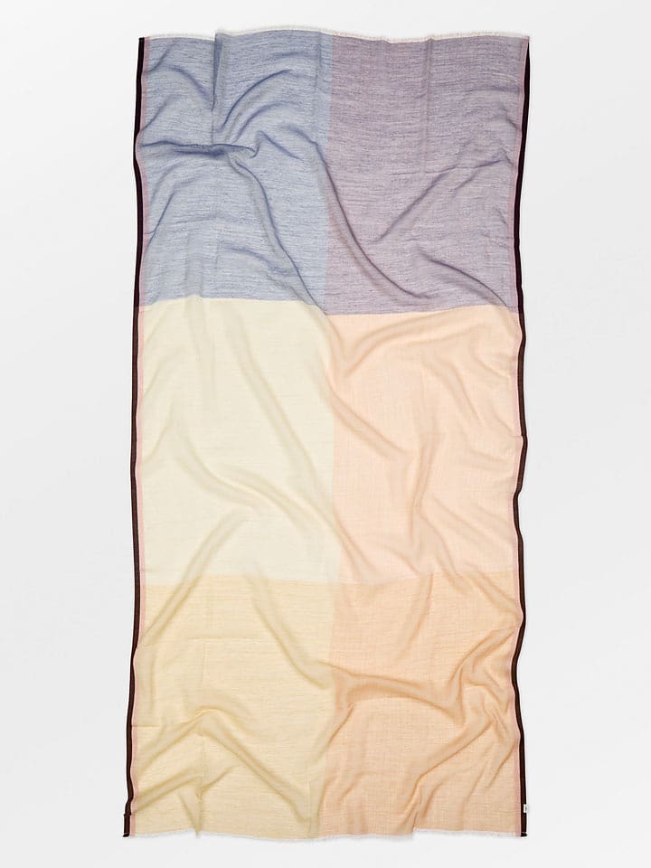 Becksöndergaard Wełniany szal w kolorze żółto-niebieskim - 200 x 100 cm rozmiar: onesize