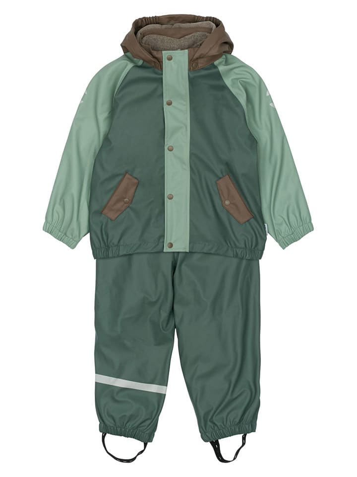 mikk-line 2-częściowy zestaw przeciwdeszczowy w kolorze zielonym rozmiar: 128