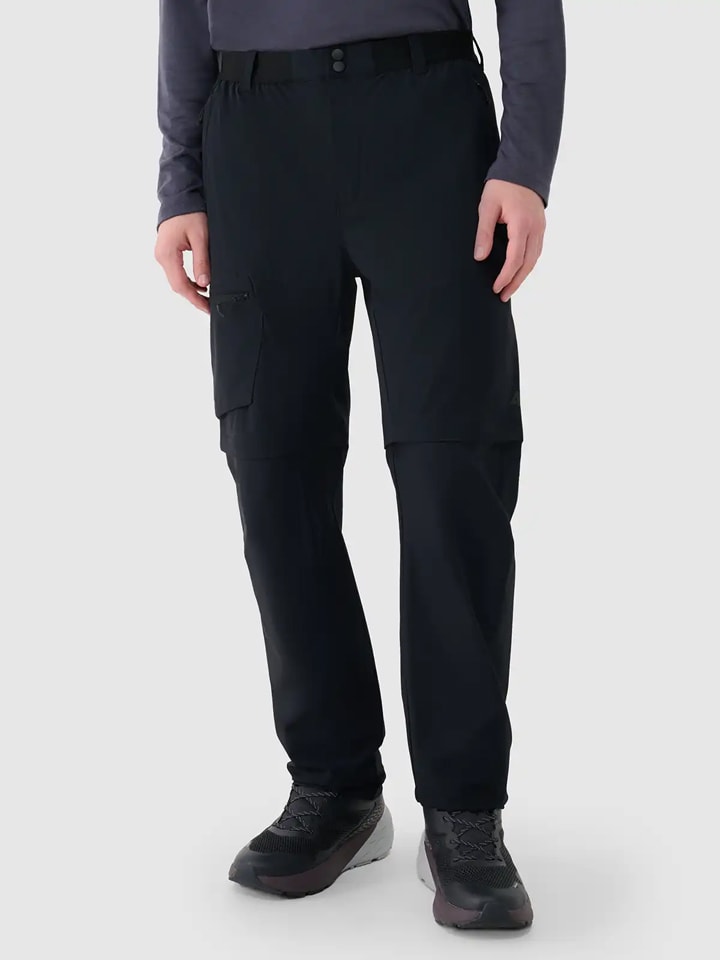 4F Spodnie trekkingowe Zipp-Off w kolorze czarnym rozmiar: L