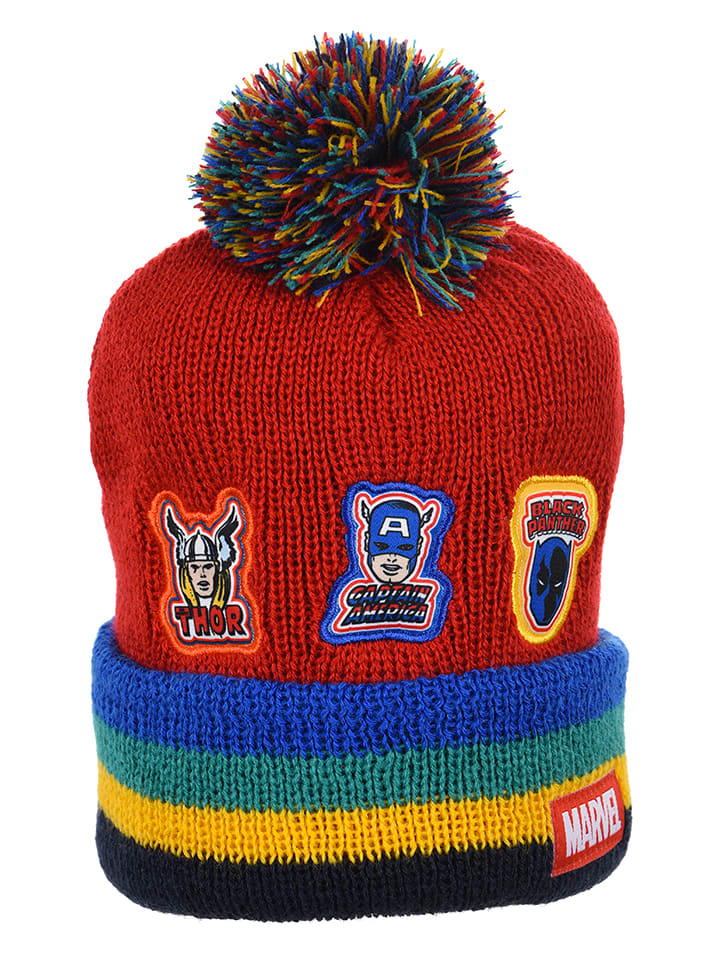 Avengers Czapka "Avengers" w kolorze czerwonym ze wzorem rozmiar: 52 cm