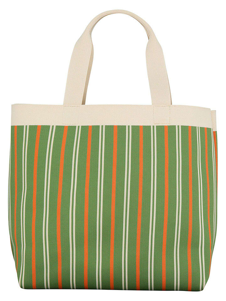 Becksöndergaard Torebka "Lillian" w kolorze zielono-kremowym - 35 x 35 x 15 cm rozmiar: onesize