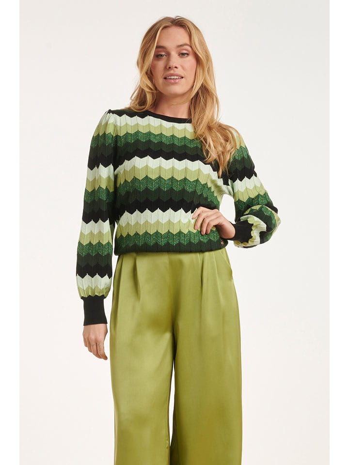 Smashed Lemon Sweter w kolorze oliwkowo-zielonym rozmiar: 3XL