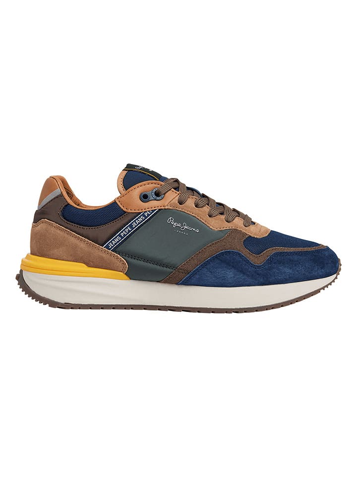 Pepe Jeans FOOTWEAR Sneakersy "Buster Pro" w kolorze granatowo-jasnobrązowym rozmiar: 44