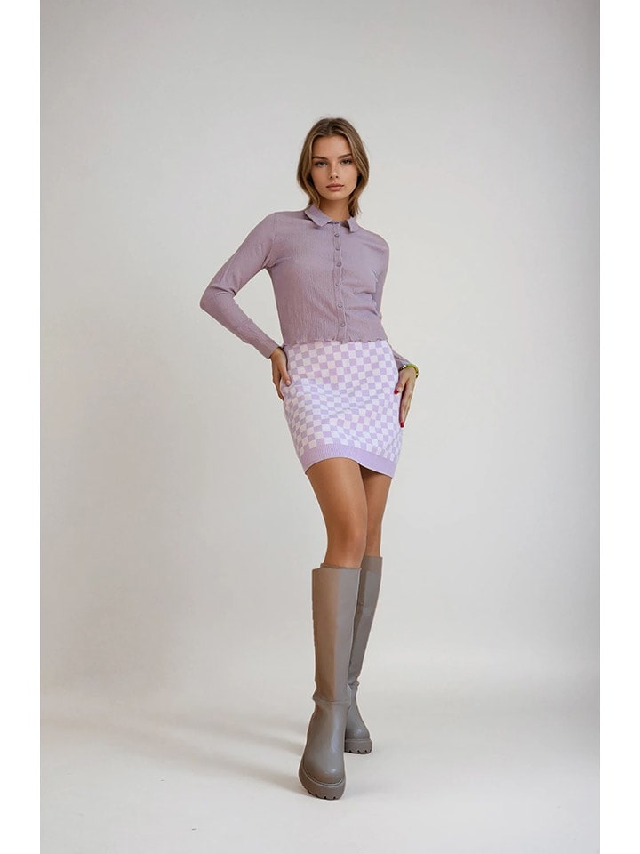 Monki Bluzka w kolorze fioletowym rozmiar: S