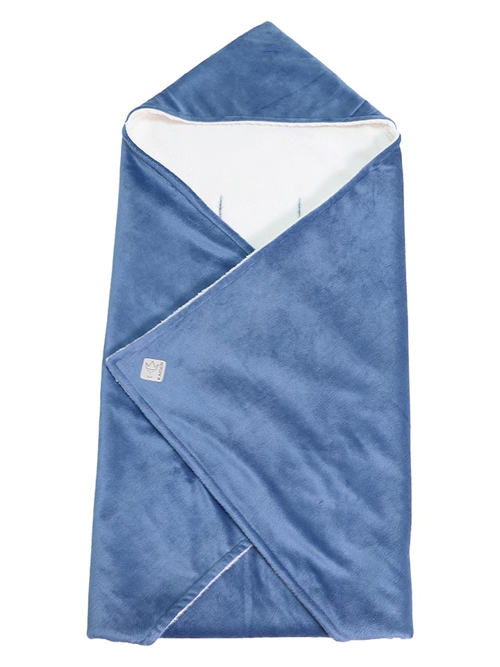 Kaiser Naturfellprodukte Becik "Winter Wrap" w kolorze niebieskim - 85 x 85 cm rozmiar: onesize