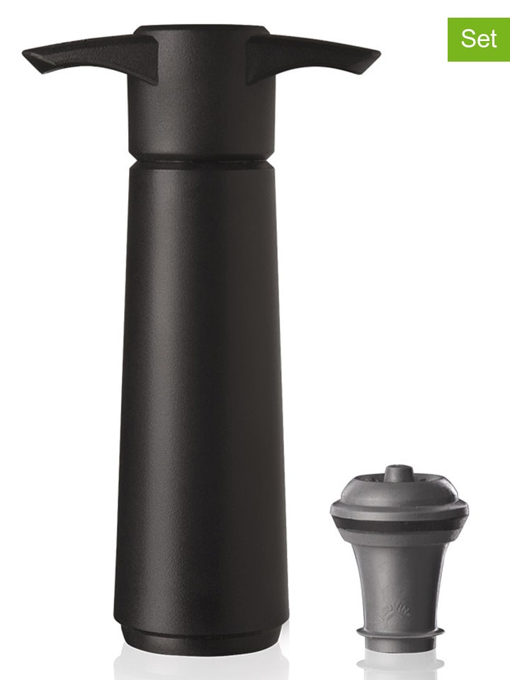 Vacu Vin 2-częściowy zestaw w kolorze czarnym rozmiar: onesize