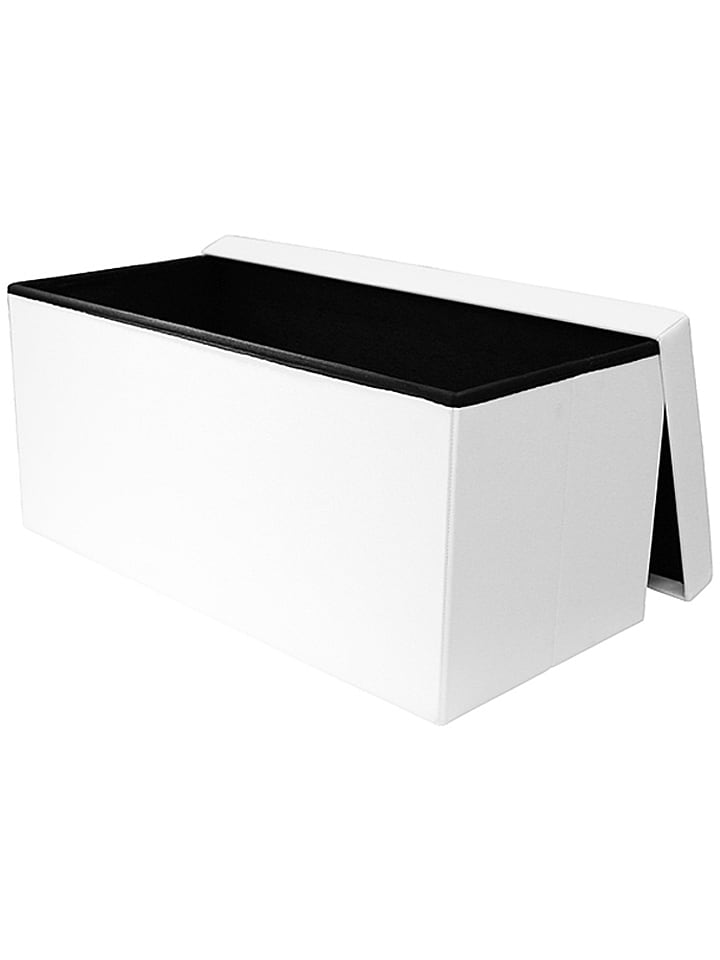 Rétro Chic Skrzynia w kolorze białym do siedzenia - 76 x 38 x 38 cm rozmiar: onesize