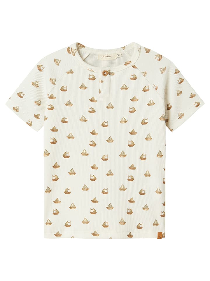 Lil Atelier Koszulka "Lavo" w kolorze kremowym rozmiar: 104