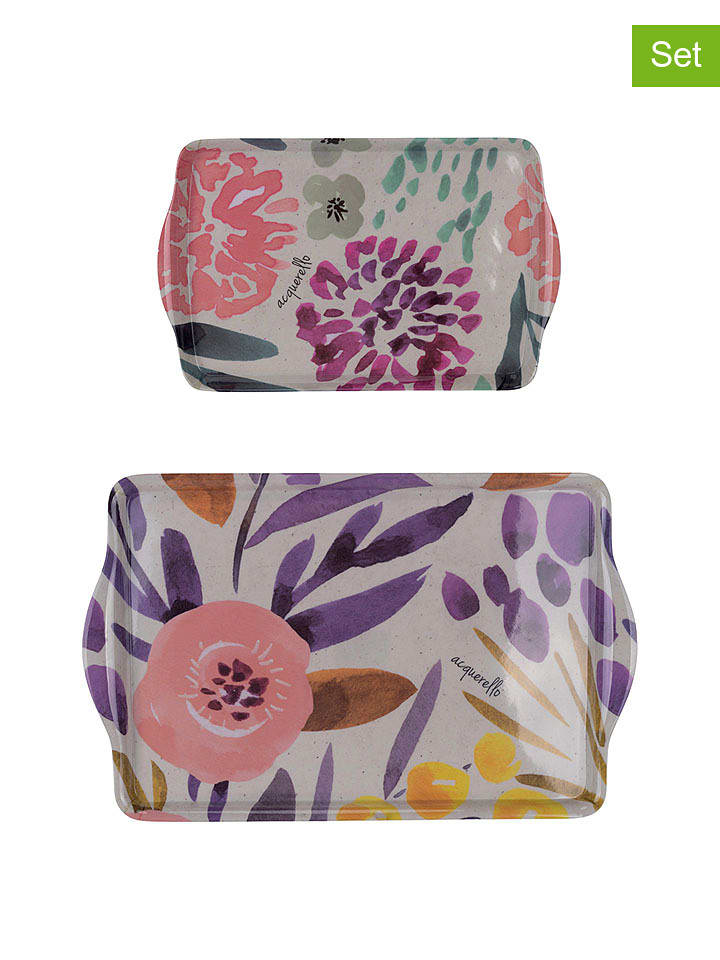 Villa d´Este Tace (2 szt.) "Acquerello" w kolorze fioletowo-jasnoróżowym do serwowania rozmiar: onesize