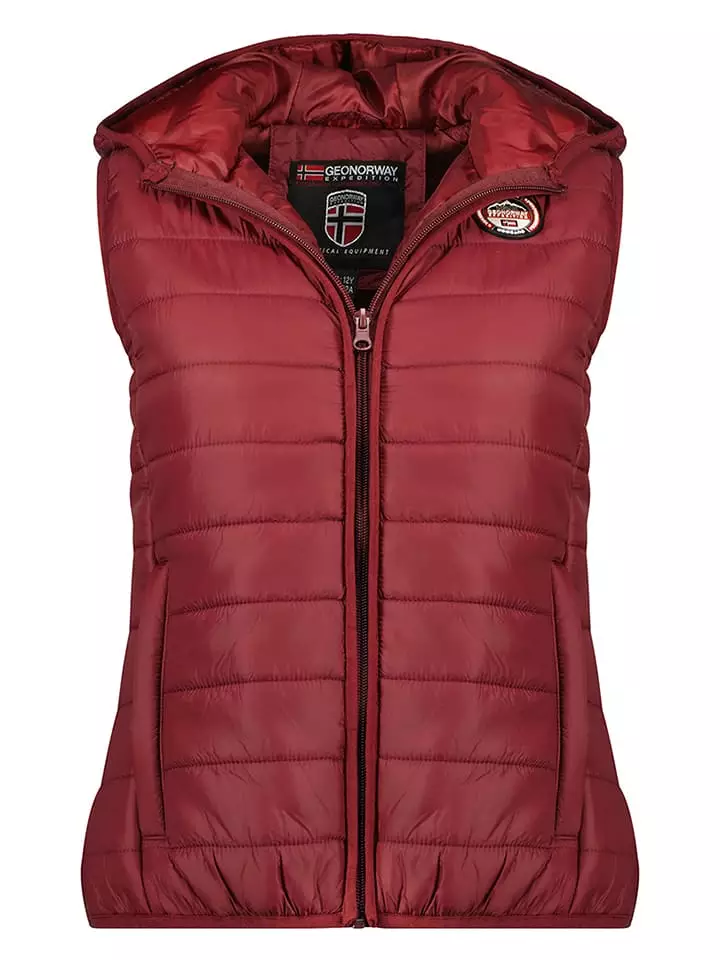 Geographical Norway Kamizelka pikowana "Vatika" w kolorze bordowym rozmiar: 140