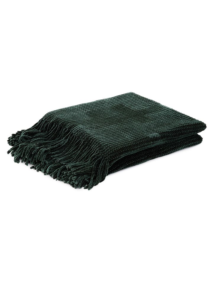 Homla Koc "Chenille" w kolorze zielonym - 170 x 130 cm rozmiar: onesize