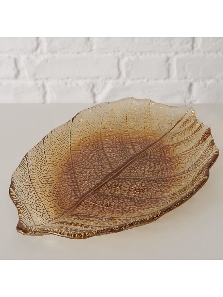 Boltze Talerz "Fliras" w kolorze jasnobrązowym do serwowania - 26,5 x 19 cm rozmiar: onesize