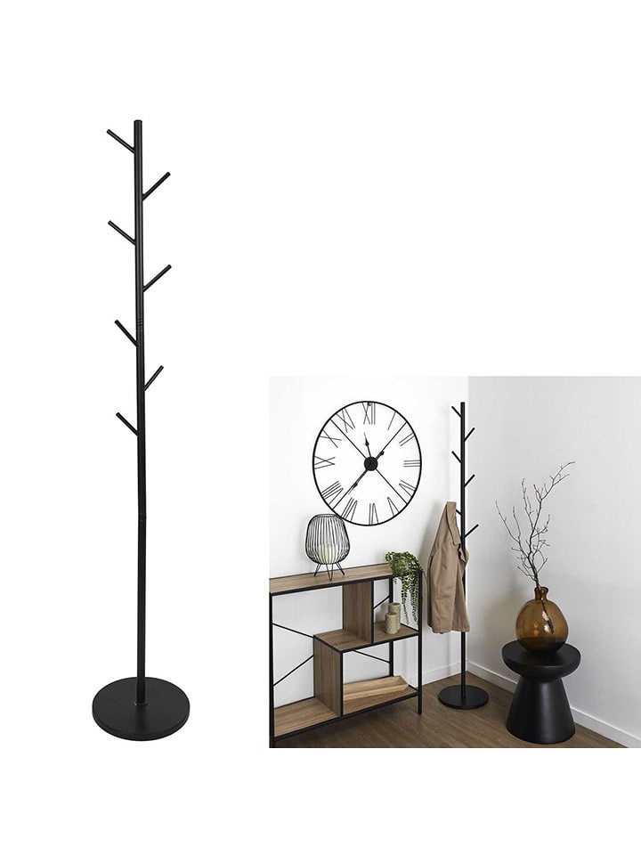 THE HOME DECO FACTORY Wieszak w kolorze czarnym na ubrania - 27 x 173 x 27 cm rozmiar: onesize