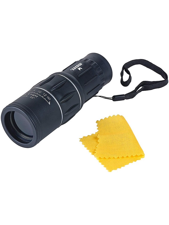 moses. Monokular "Expedition Natur" w kolorze czarnym - dł. 15,2 x Ø 5,5 cm rozmiar: onesize