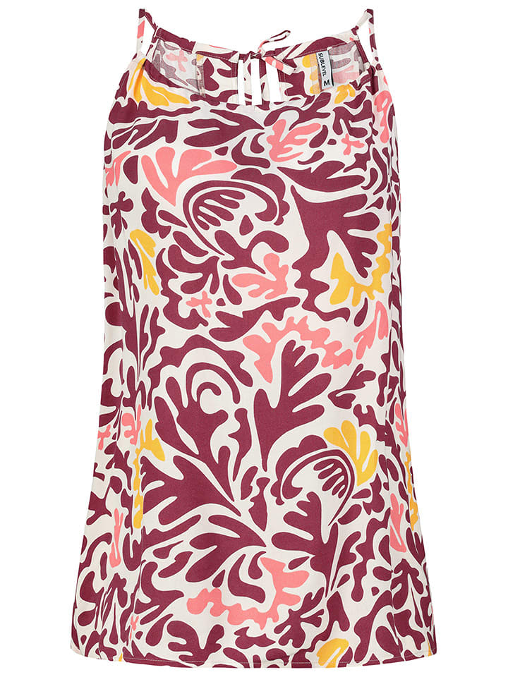 Sublevel Top w kolorze bordowo-białym rozmiar: L