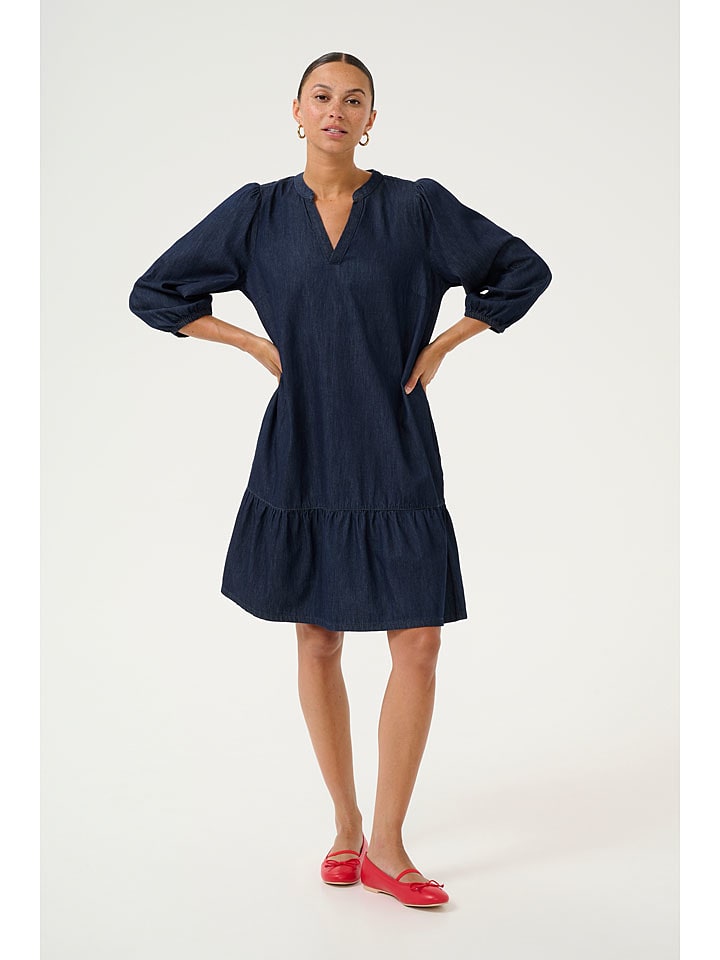 CULTURE Sukienka "Arpa" w kolorze granatowym rozmiar: L