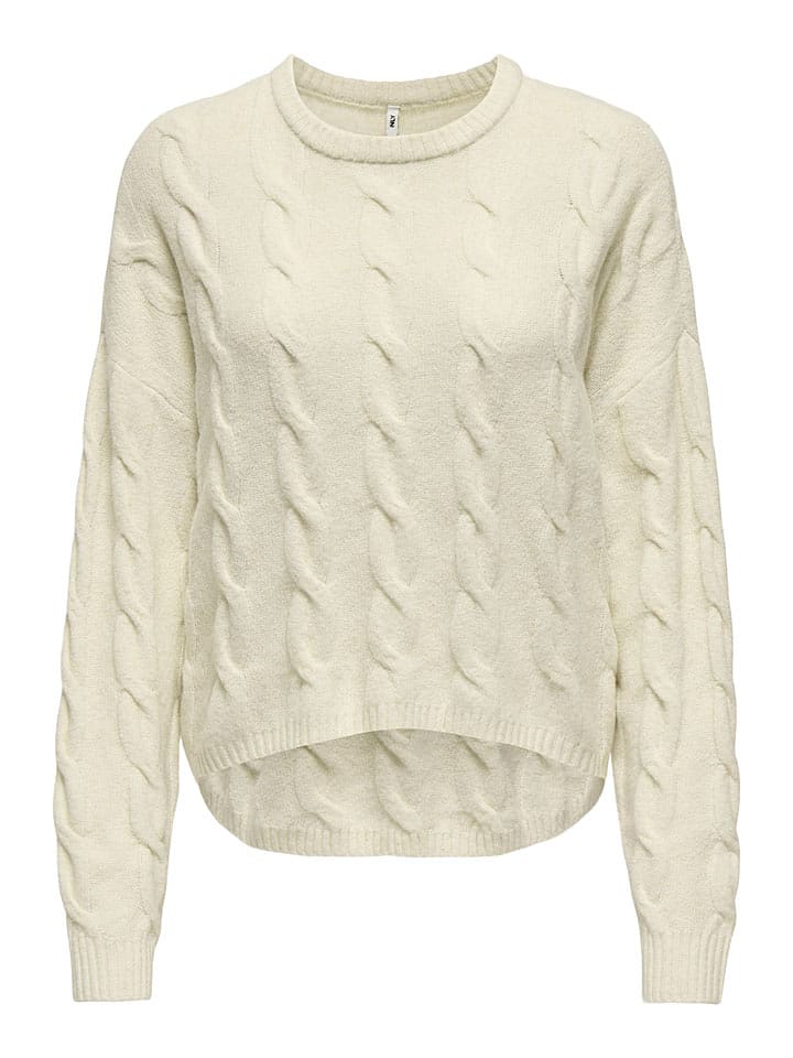 ONLY Sweter w kolorze beżowym rozmiar: L