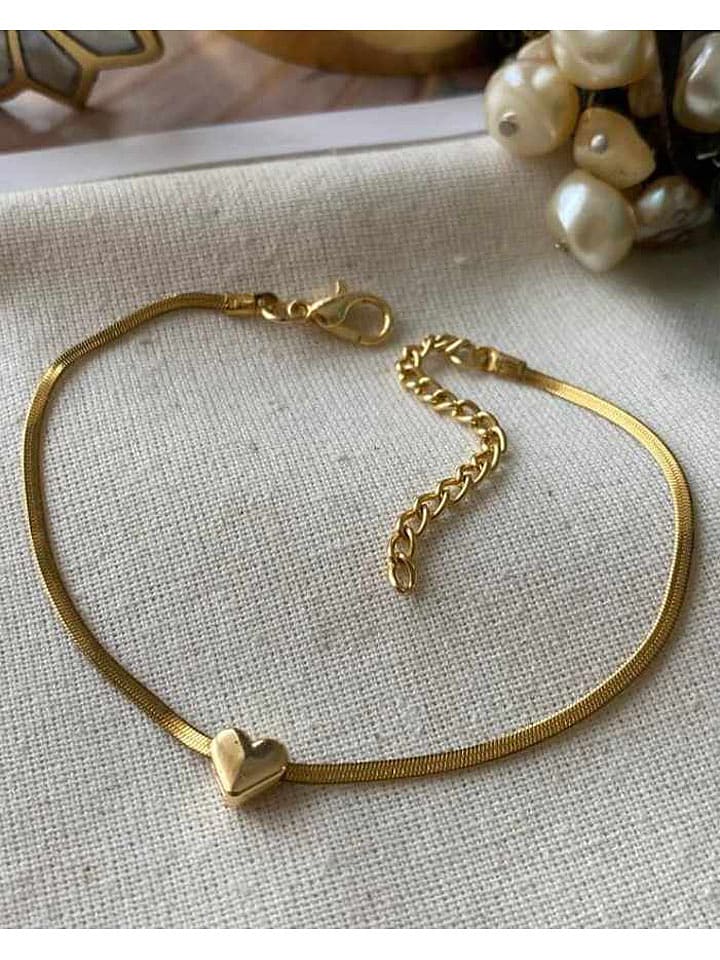 Luseera Pozłacana bransoletka z elementem ozdobnym rozmiar: onesize