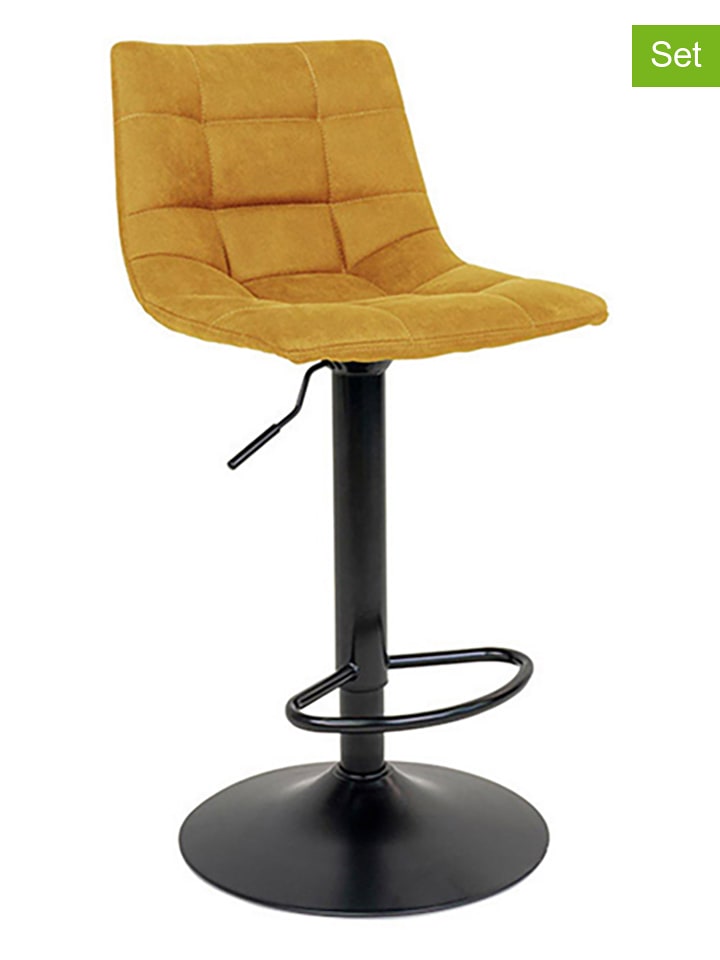 House Nordic Hockery barowe (2 szt.) w kolorze żółto-czarnym - 43 x 43 cm rozmiar: onesize