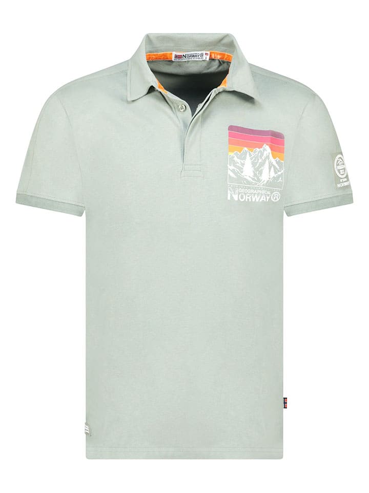 Geographical Norway Koszulka polo "Kumping" w kolorze miętowym rozmiar: M