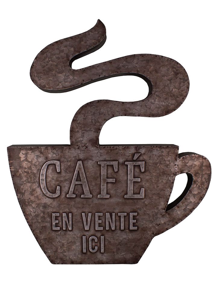 Anticline Dekoracja ścienna "Cafe" w kolorze brązowym - 49,5 x 58,5 cm rozmiar: onesize