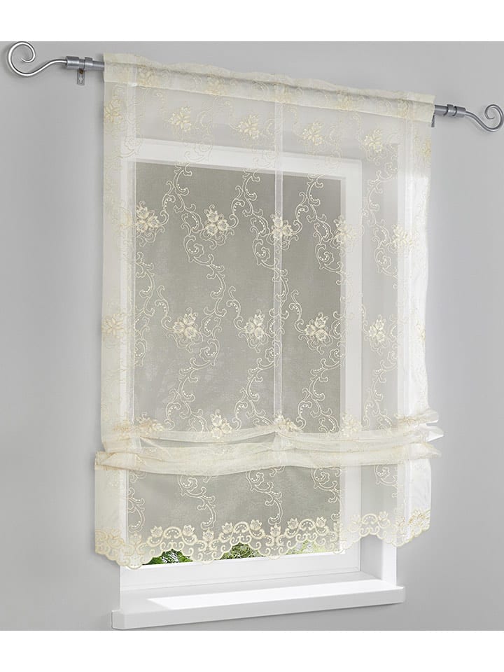 heine home Roleta rzymska w kolorze kremowym rozmiar: 140x45 cm