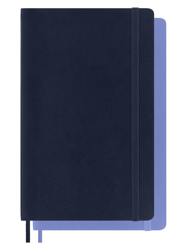 Moleskine Notatniki (2 szt.) w kolorze granatowo-niebieskim - 13 x 21 cm rozmiar: onesize