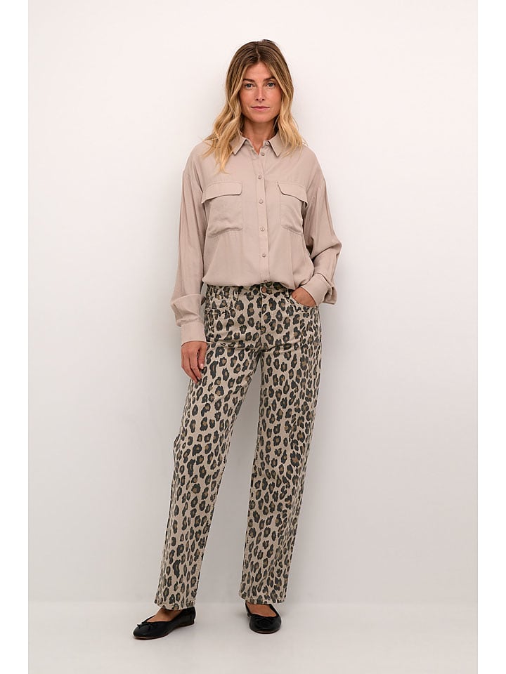 Cream Spodnie "Leona" w kolorze beżowo-brązowym rozmiar: W31/L32