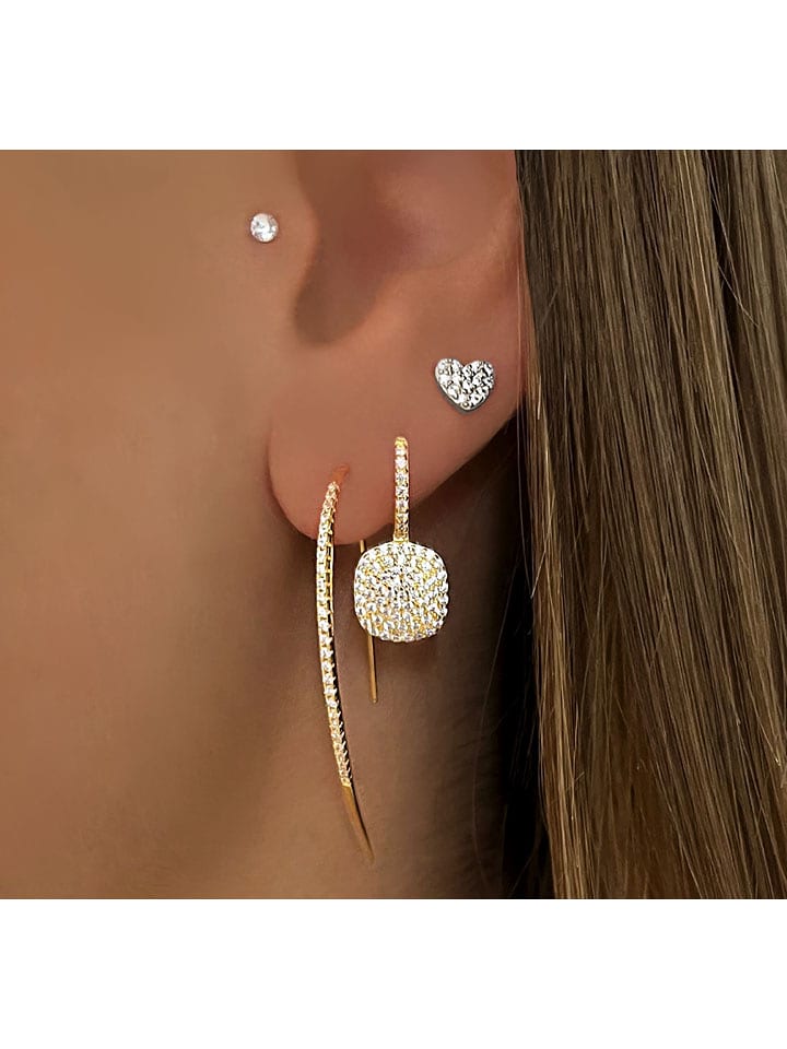 Les Petites Précieuses Srebrne kolczyki-wkrętki rozmiar: onesize