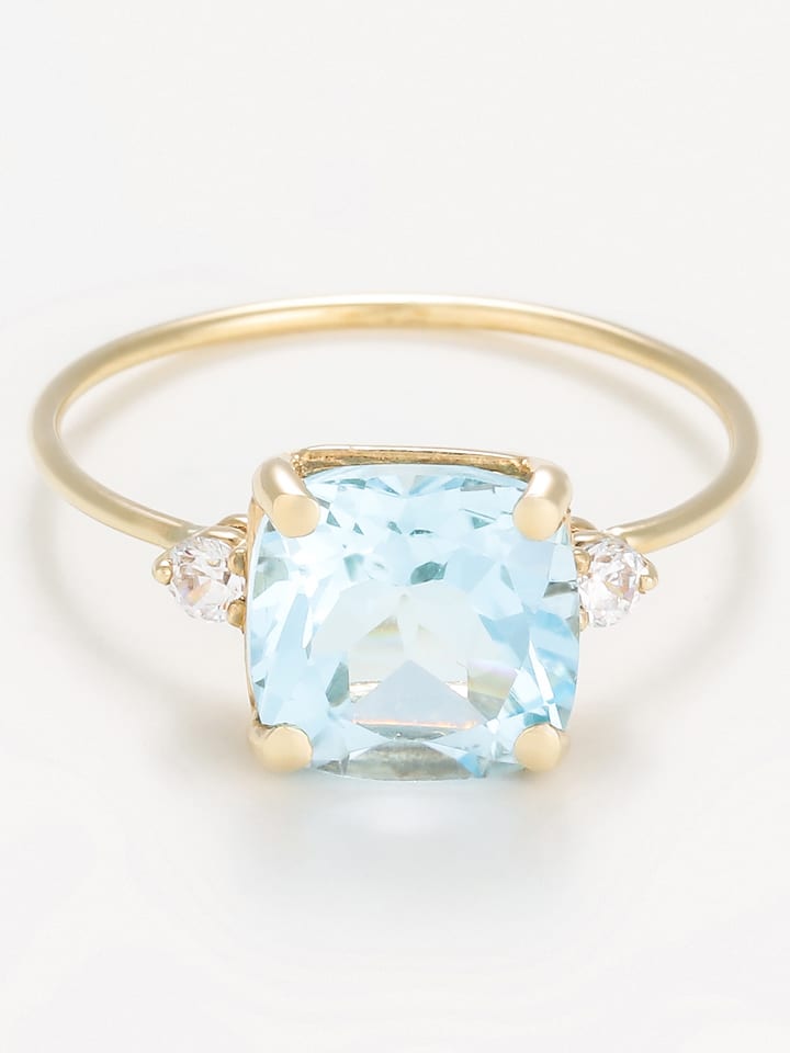 OR ÉCLAT Złoty pierścionek "Espoir" z topazem rozmiar: 60