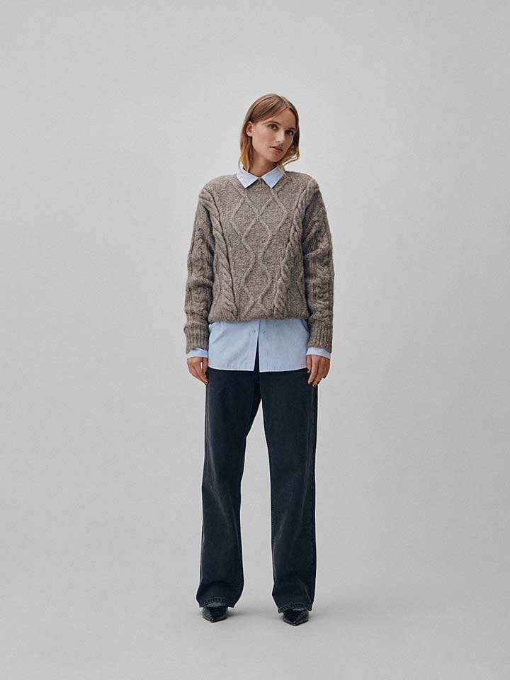 Vila Sweter w kolorze brązowym rozmiar: L