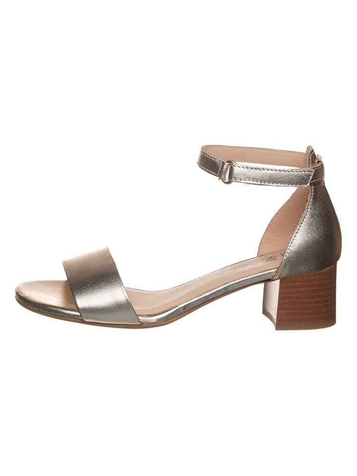 Ara Shoes Skórzane sandały w kolorze złotym rozmiar: 36,5